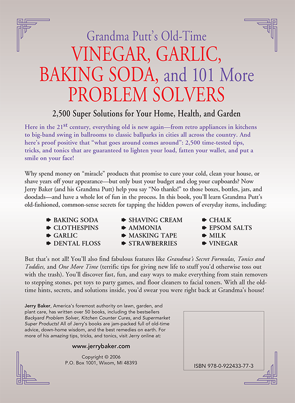 Grandma Putt's Vinegar, Garlic and Baking Soda