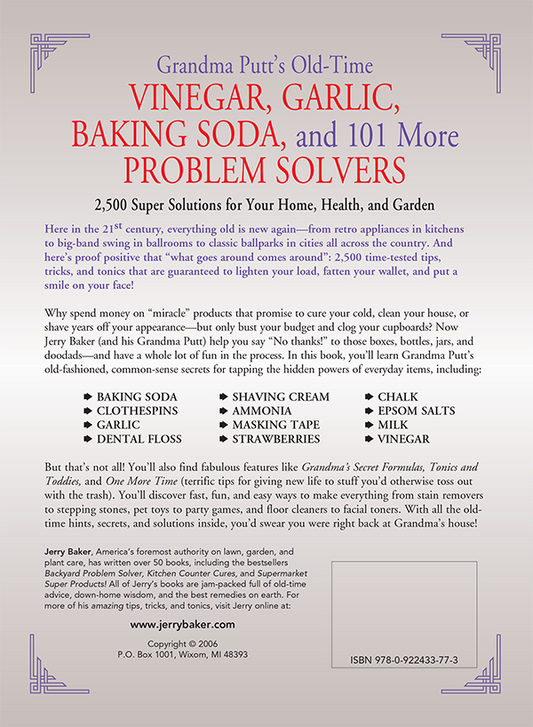 Grandma Putt's Vinegar, Garlic and Baking Soda