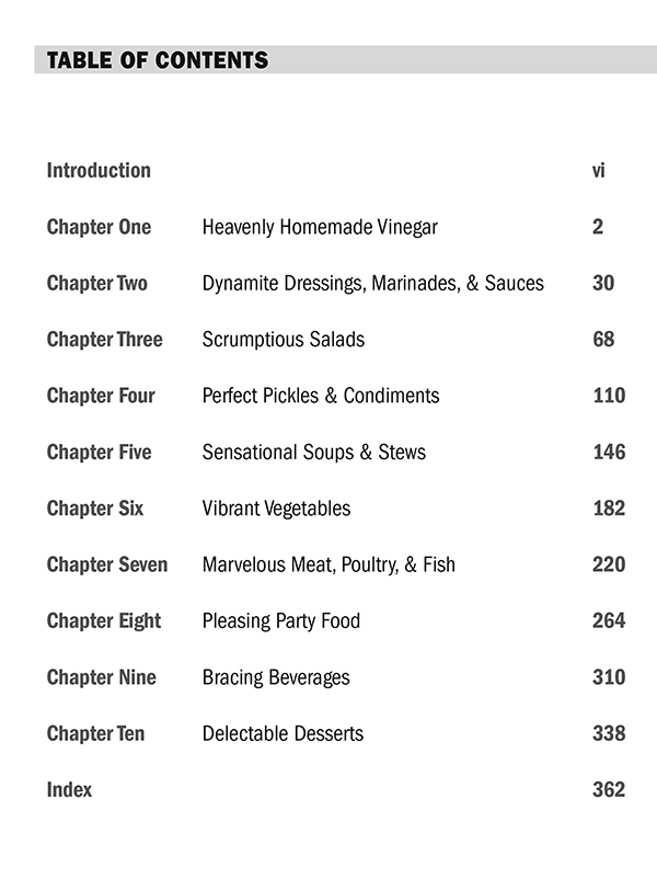 Vital Vinegar Cookbook "Cures"